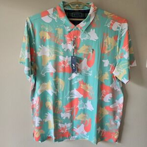 William Murray Mens Golf Polo Shirt XXXL Novelty Print Short Sleeve Sportswear